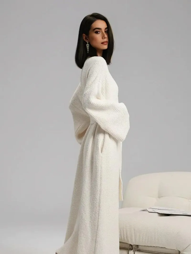 Women's Double-Sided Fleece Robe|Thickened Long Plush Loungewear