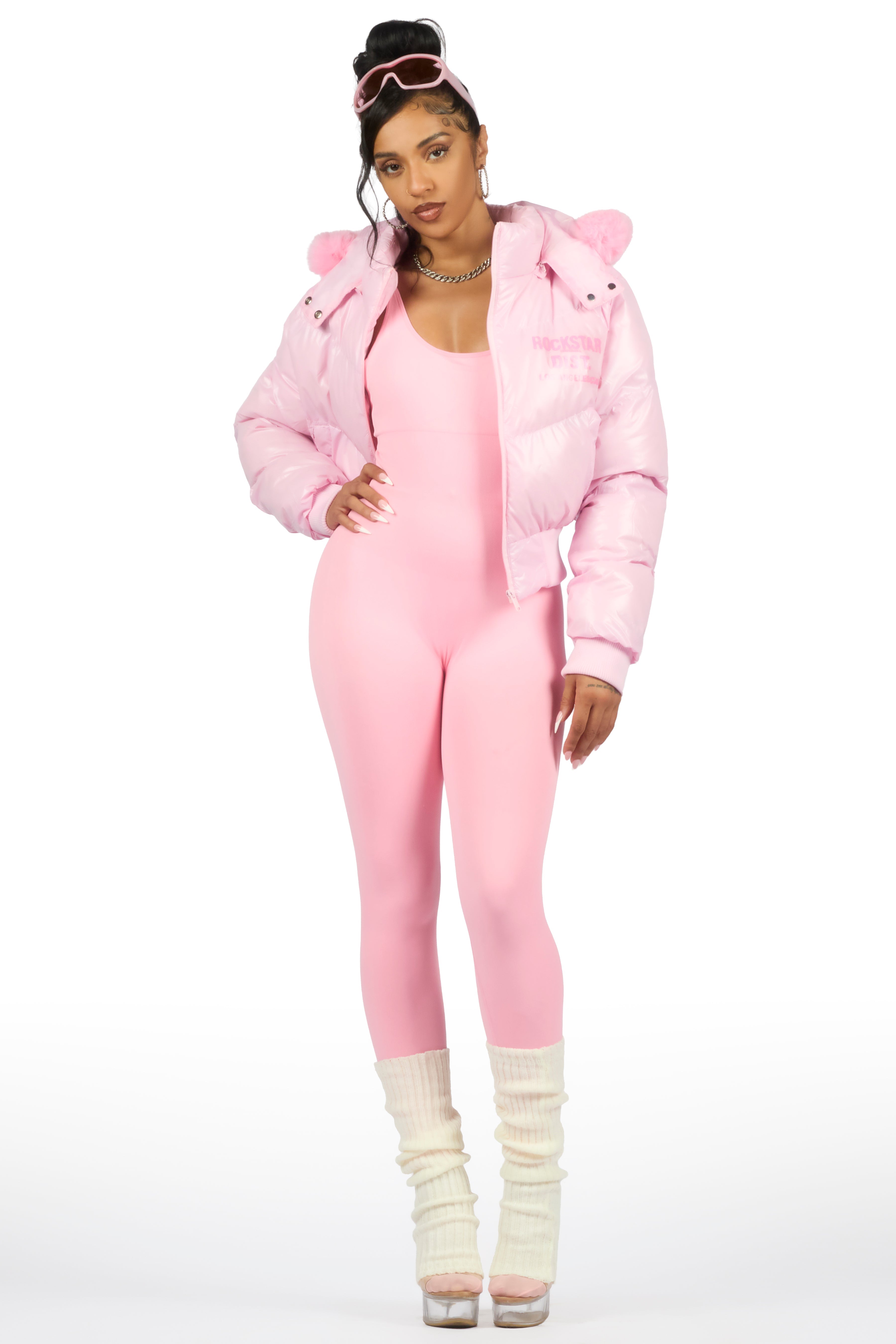 Moncia Pink Puffer Jacket