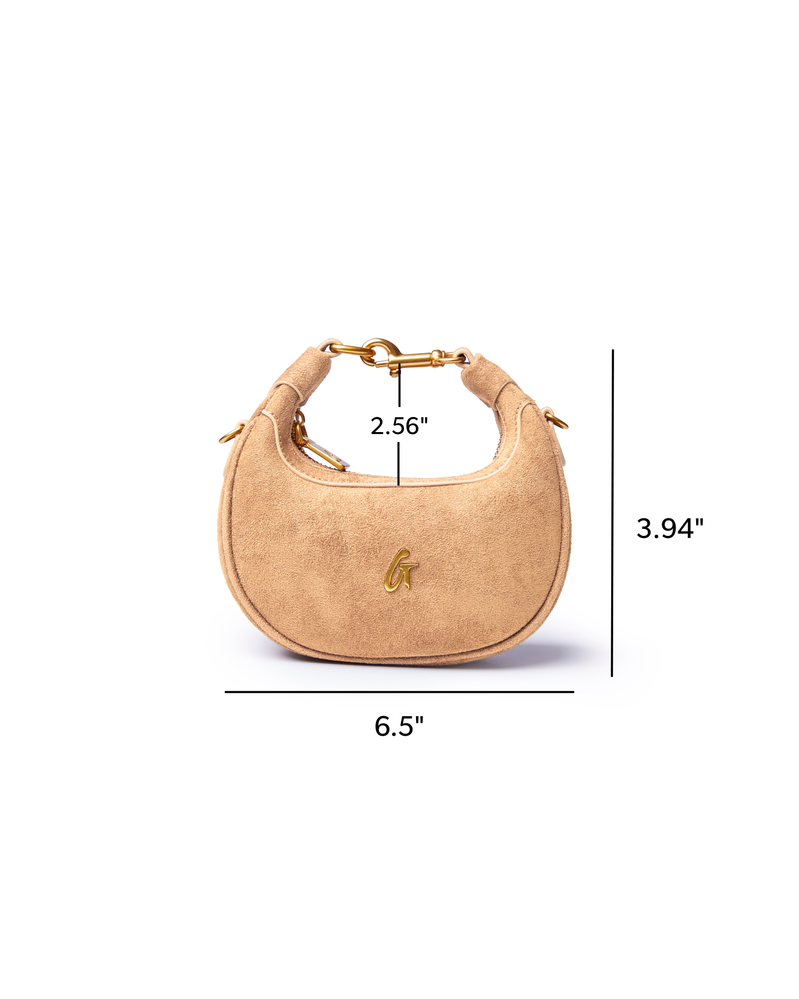 NANO SUEDE HOBO BAG - TAN