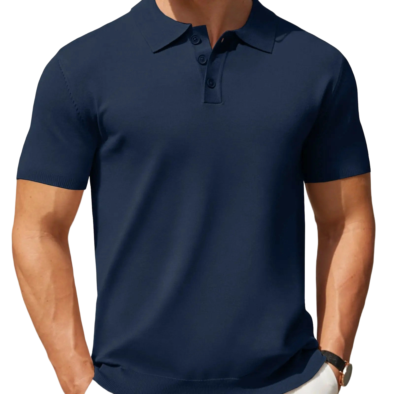 Men's Premium Stretch-Knit Performance Polo Shirt (Fitted Cut)
