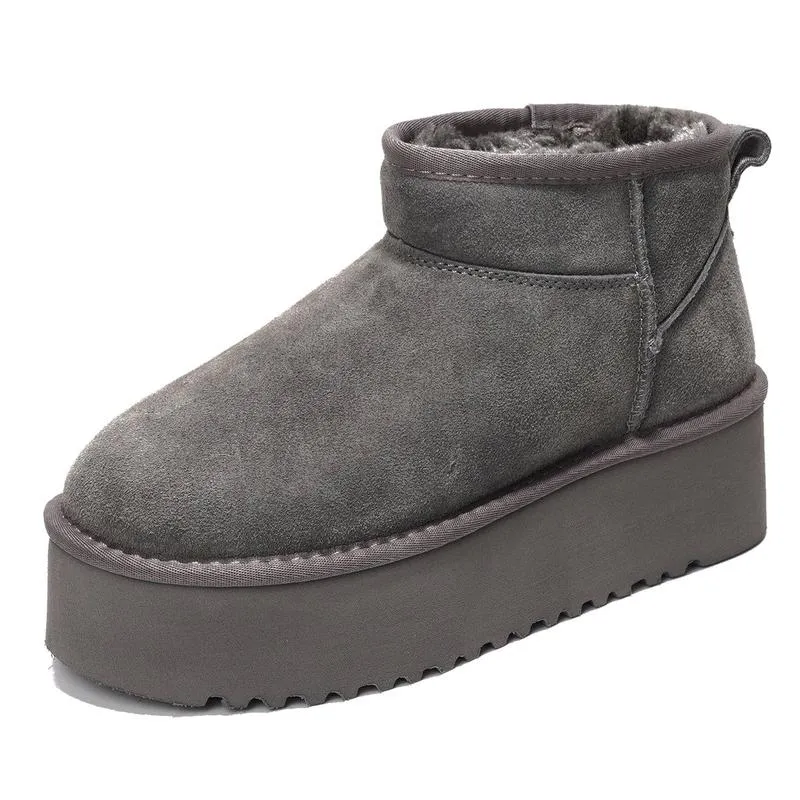 Women's Suede Ankle Boots – Water Resistant, Fur Lined, Lightweight, Non-Slip, Memory Foam Comfort