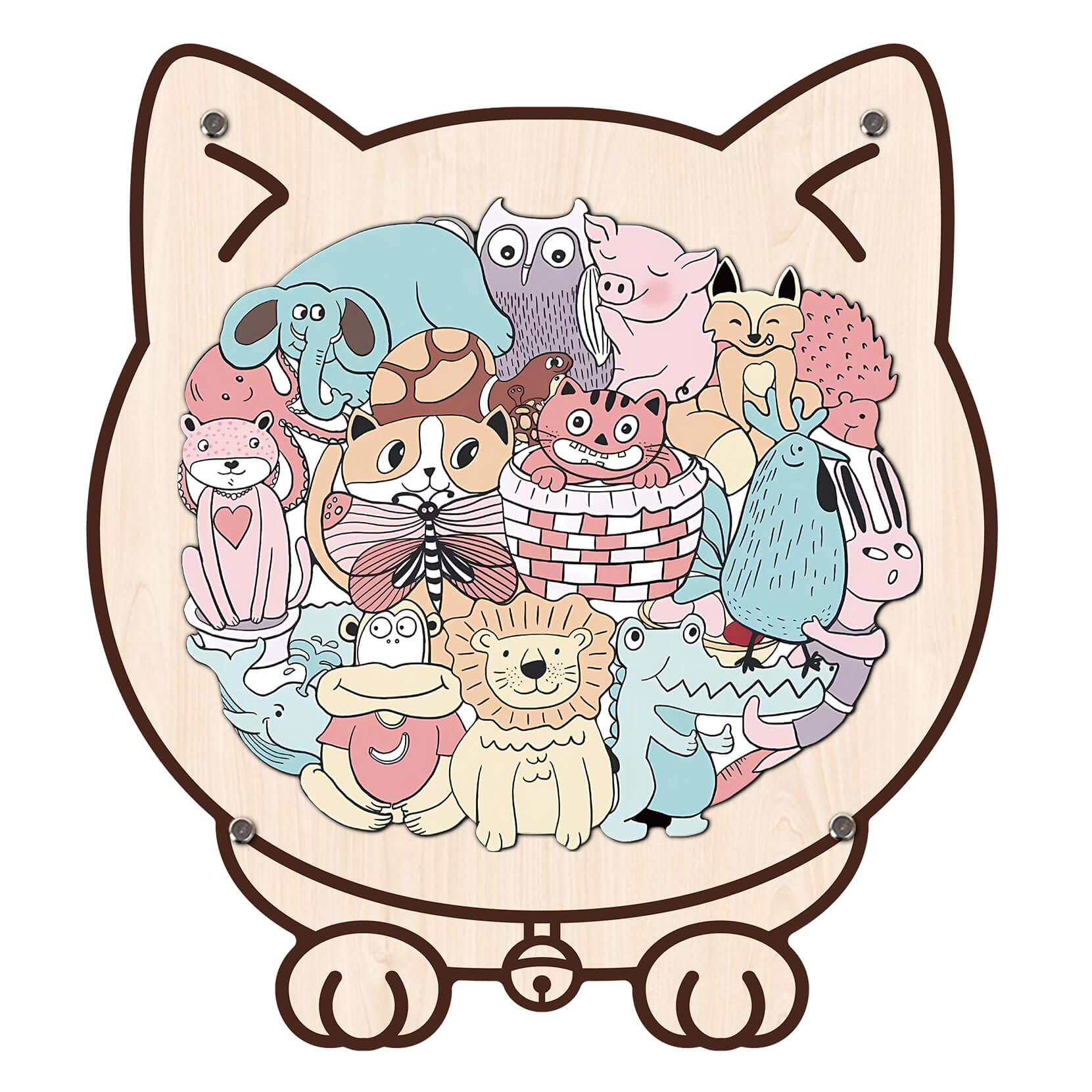 Cute Animal Shaped Wooden Puzzle for Baby