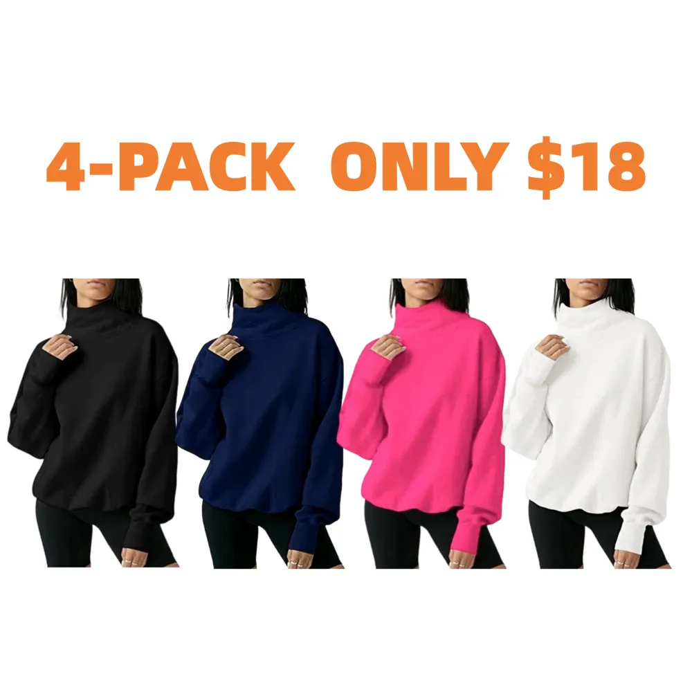 Women's Oversized Turtleneck Sweatshirt