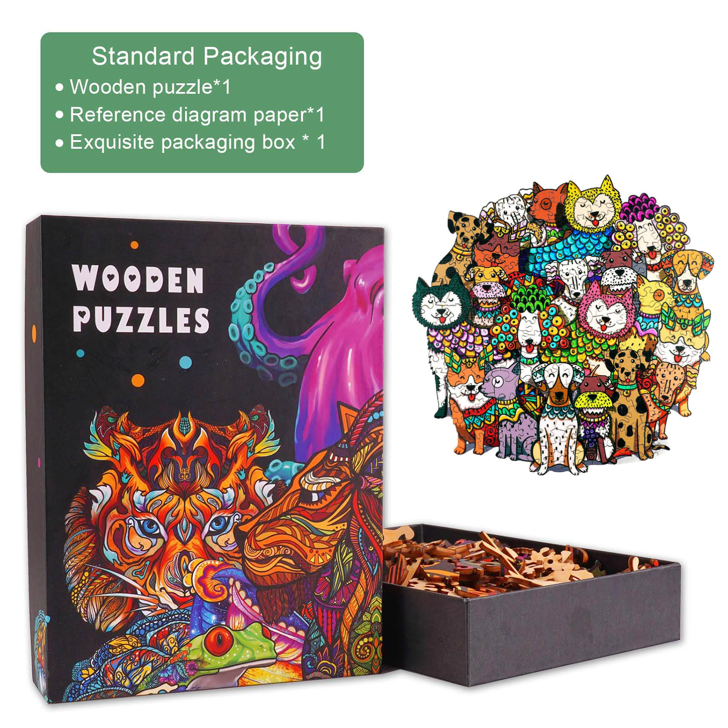 Rich Dog Wooden Jigsaw Puzzle