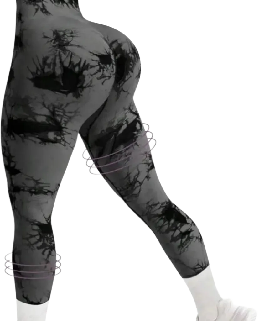 Women's High-Waisted Tie-Dye Cropped Leggings - Tummy Control