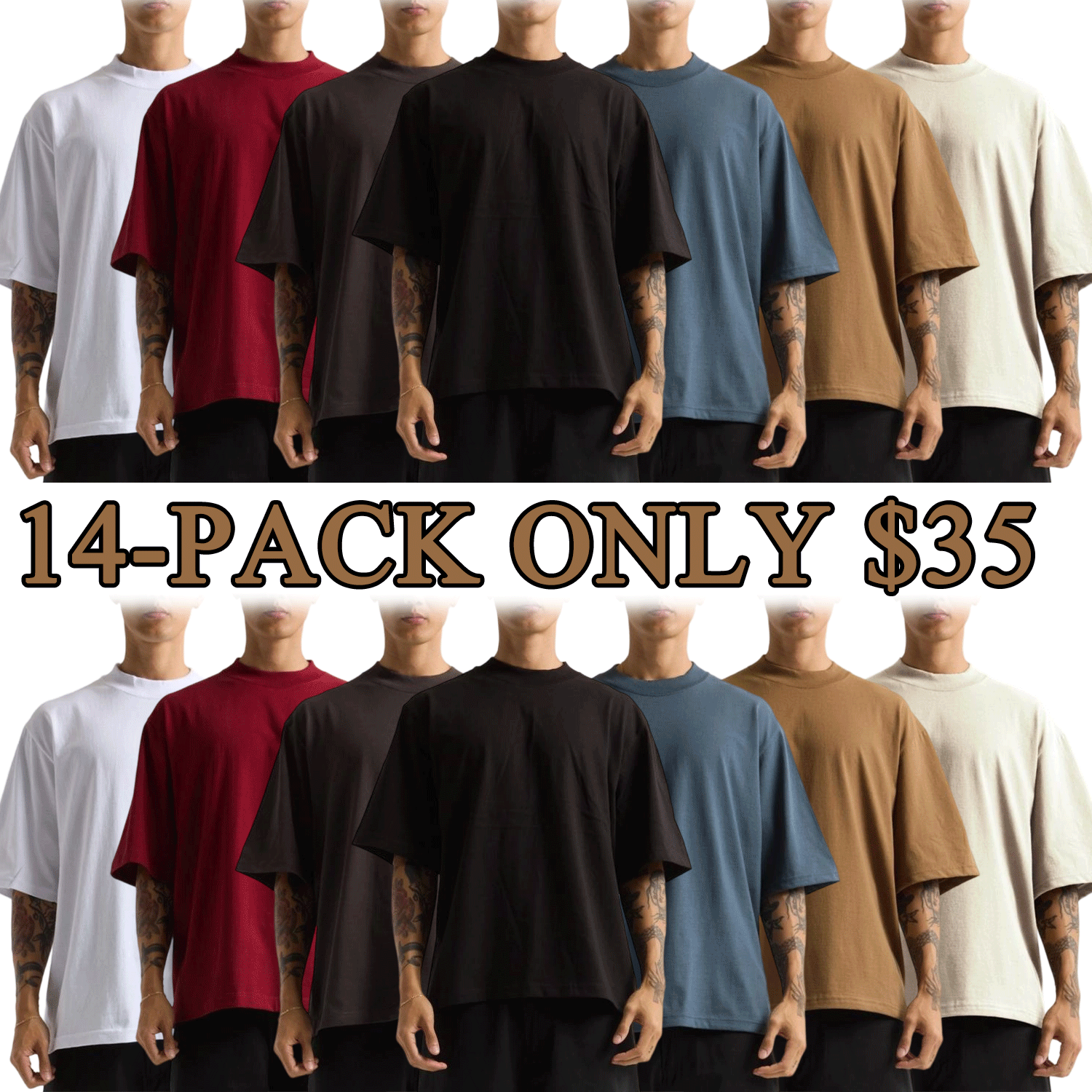 Men’s Heavyweight Oversized Cotton T-Shirt (Relaxed Fit)