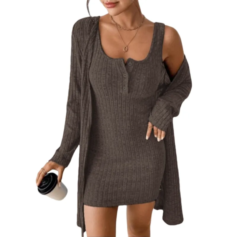 Women's Striped Dress Set