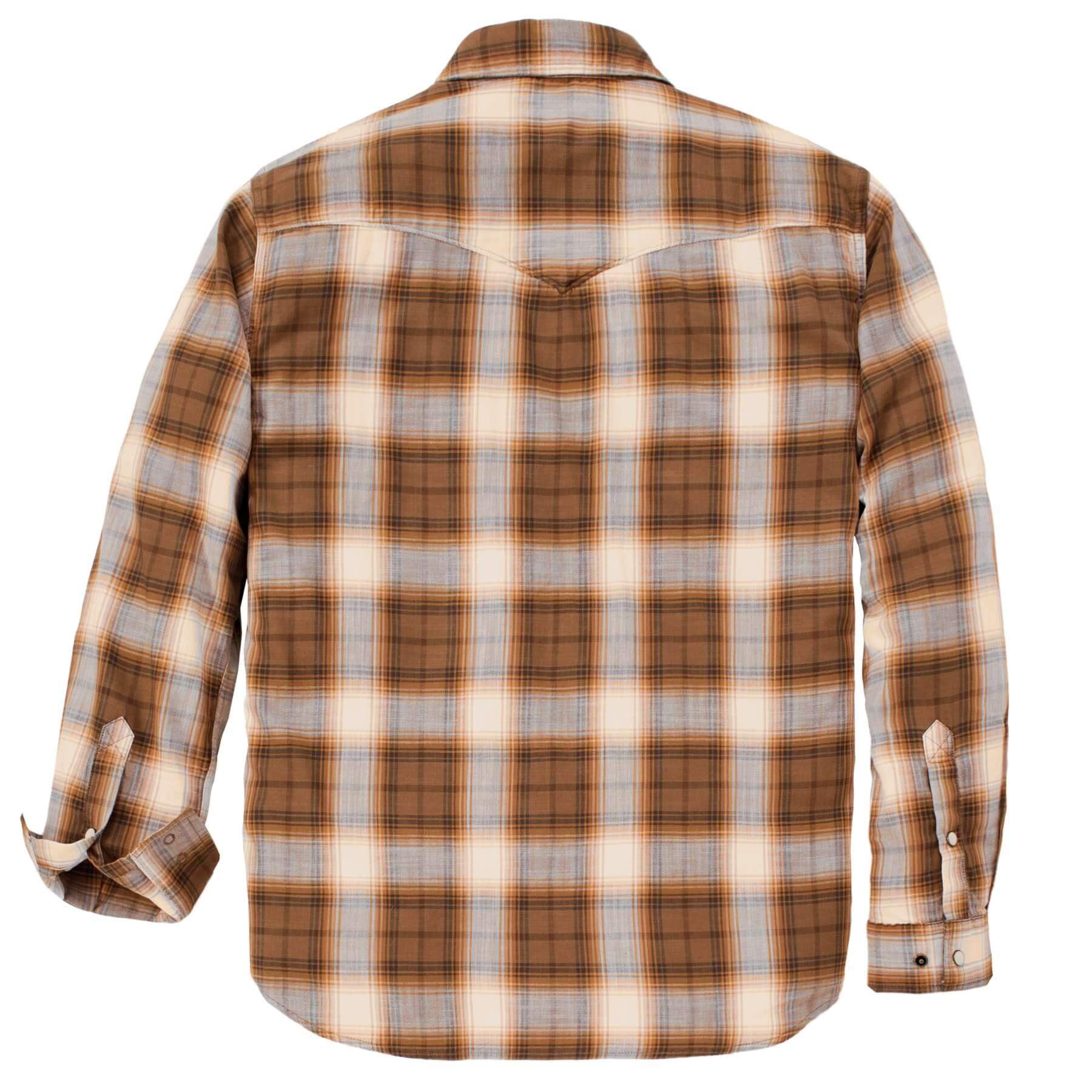 CHT Montana Rugged Flex Relaxed Fit Lightweight Long-Sleeve Snap-Front Plaid Shirt 107016