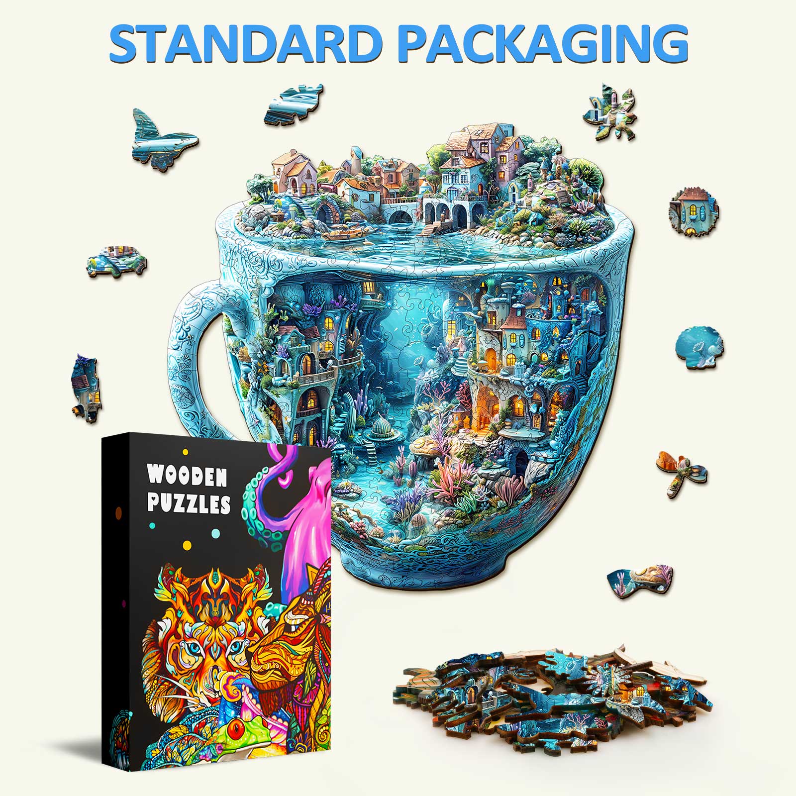 Ocean Mug Wooden Jigsaw Puzzle