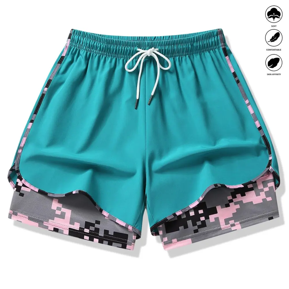 Women's Casual Athletic Shorts — Built-in Liner, Drawstring, and Elastic Waistband