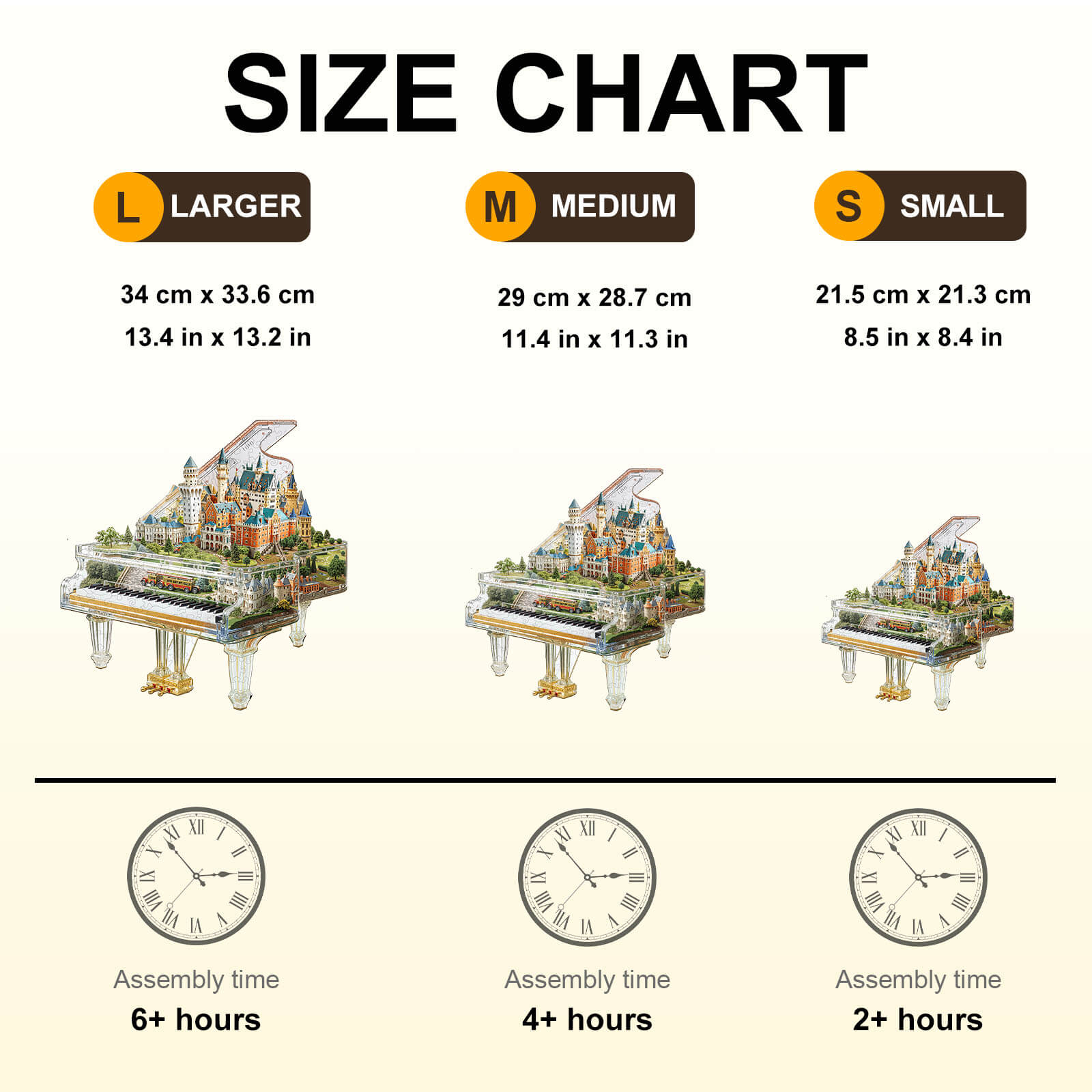 Piano Castle Wooden Jigsaw Puzzle