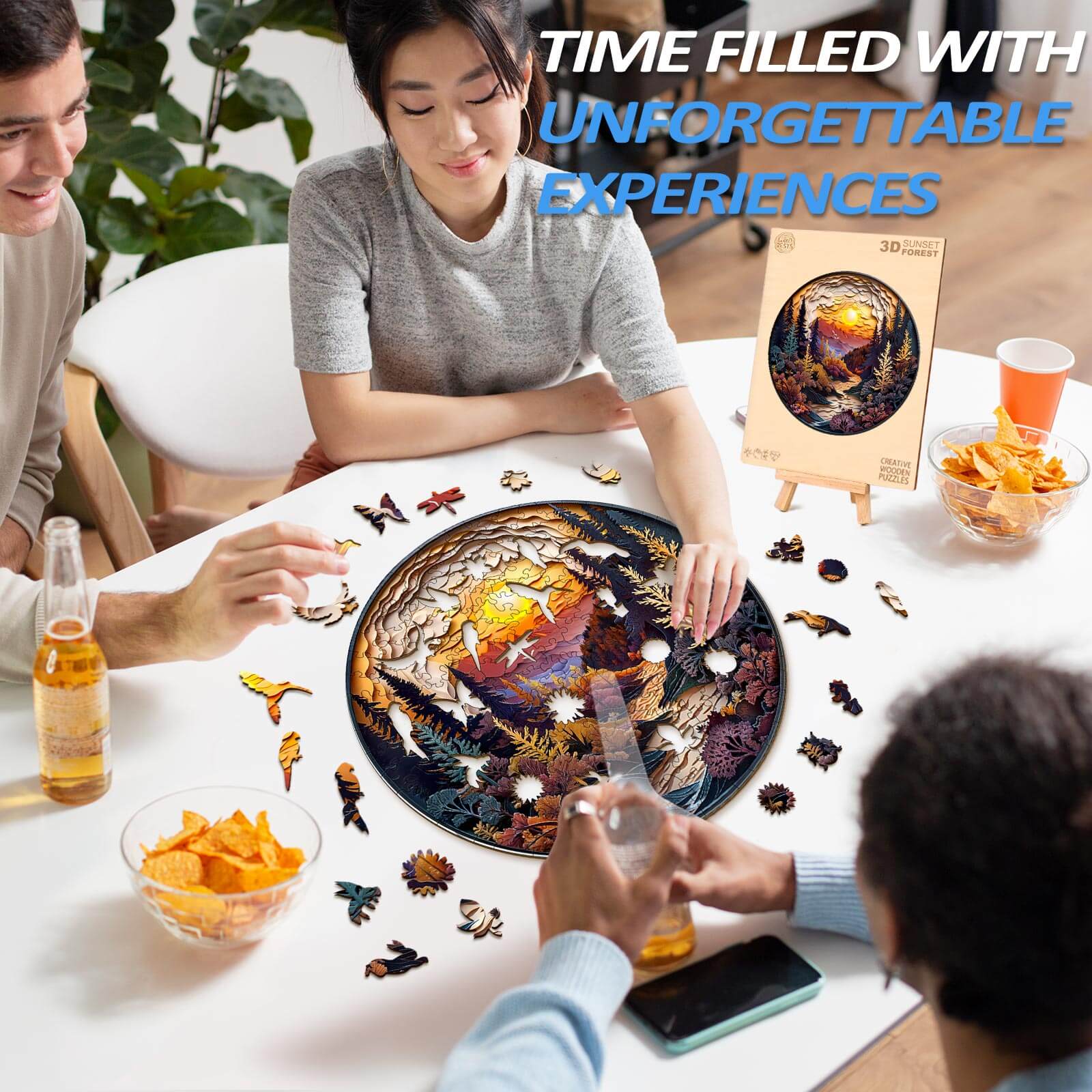 Sunset Forest Wooden Jigsaw Puzzle