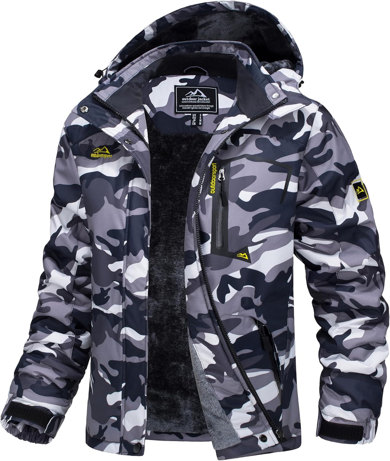 Ski Jacket Waterproof Insulated Snow Coat with Hood