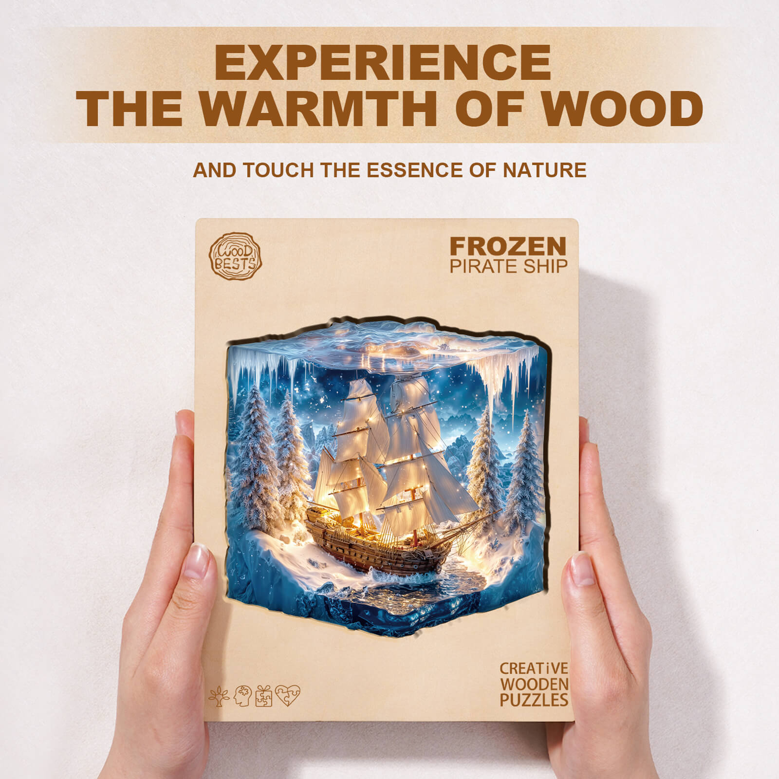 Frozen Pirate Ship Wooden Jigsaw Puzzle