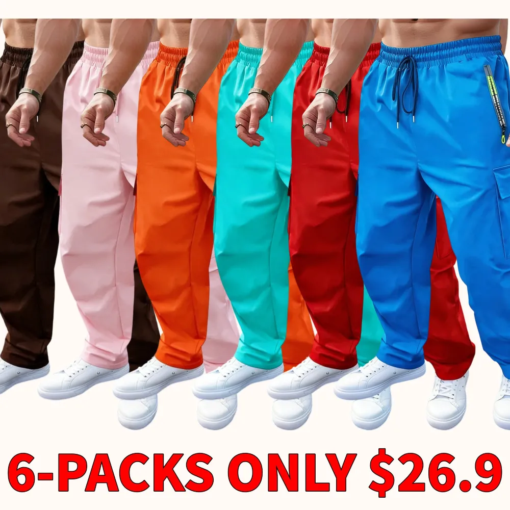 Men's solid color workwear jogging pants