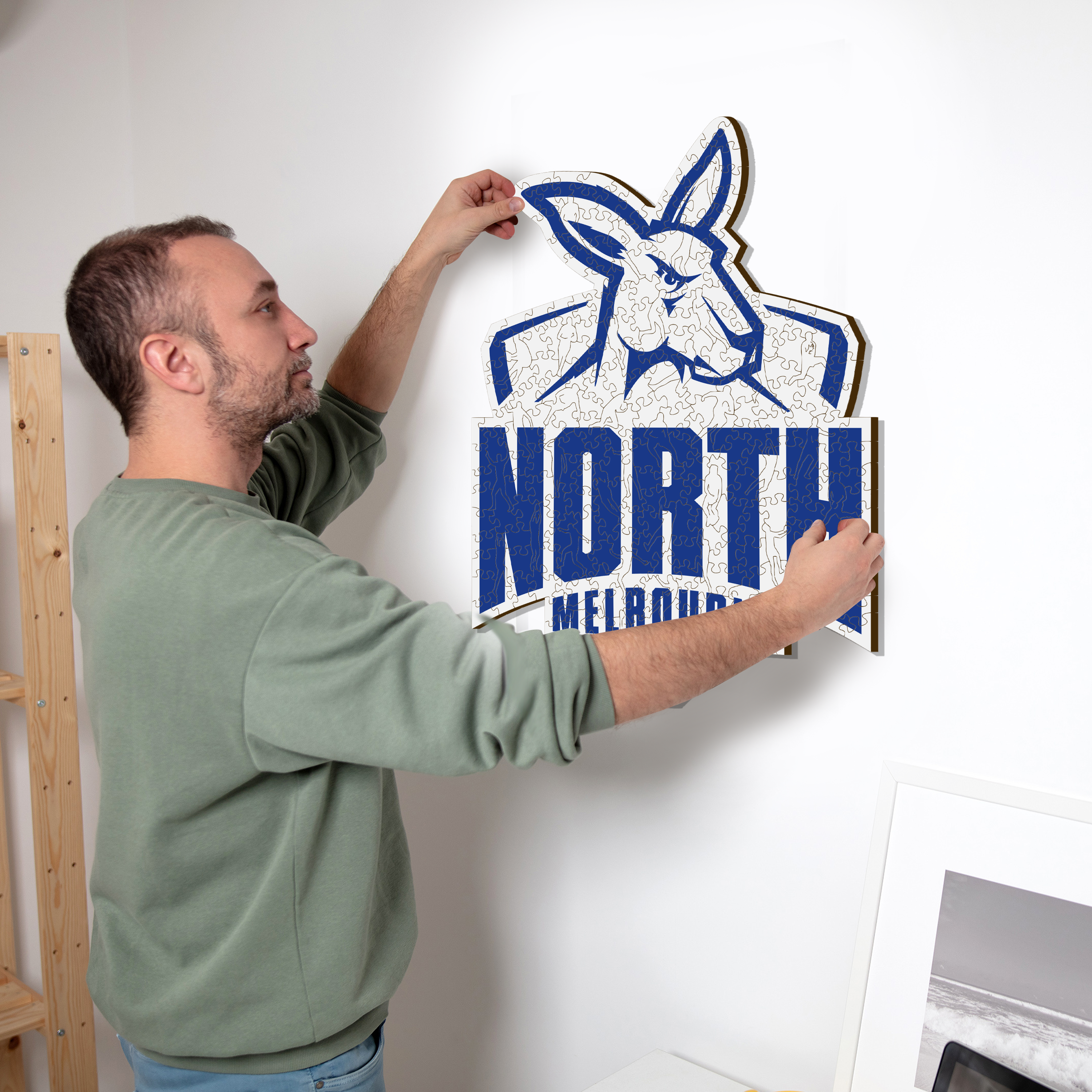 North Melbourne FC Logo - Wooden Puzzle