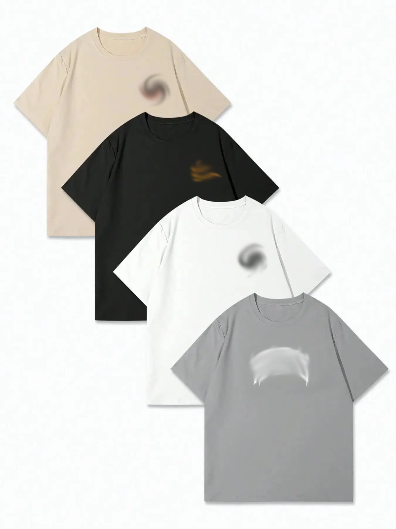 Men's Letter Print Short Sleeve Tee – Regular Fit Casual Crew Neck T-Shirt