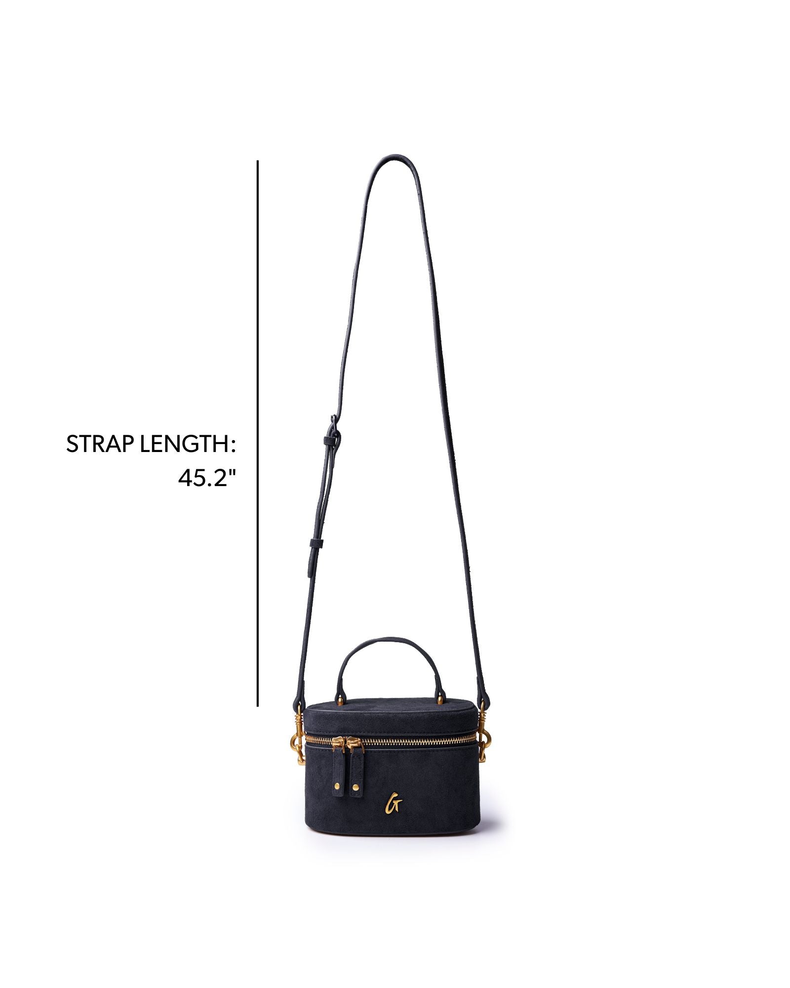 MINI SUEDE VANITY BAG - BLACK