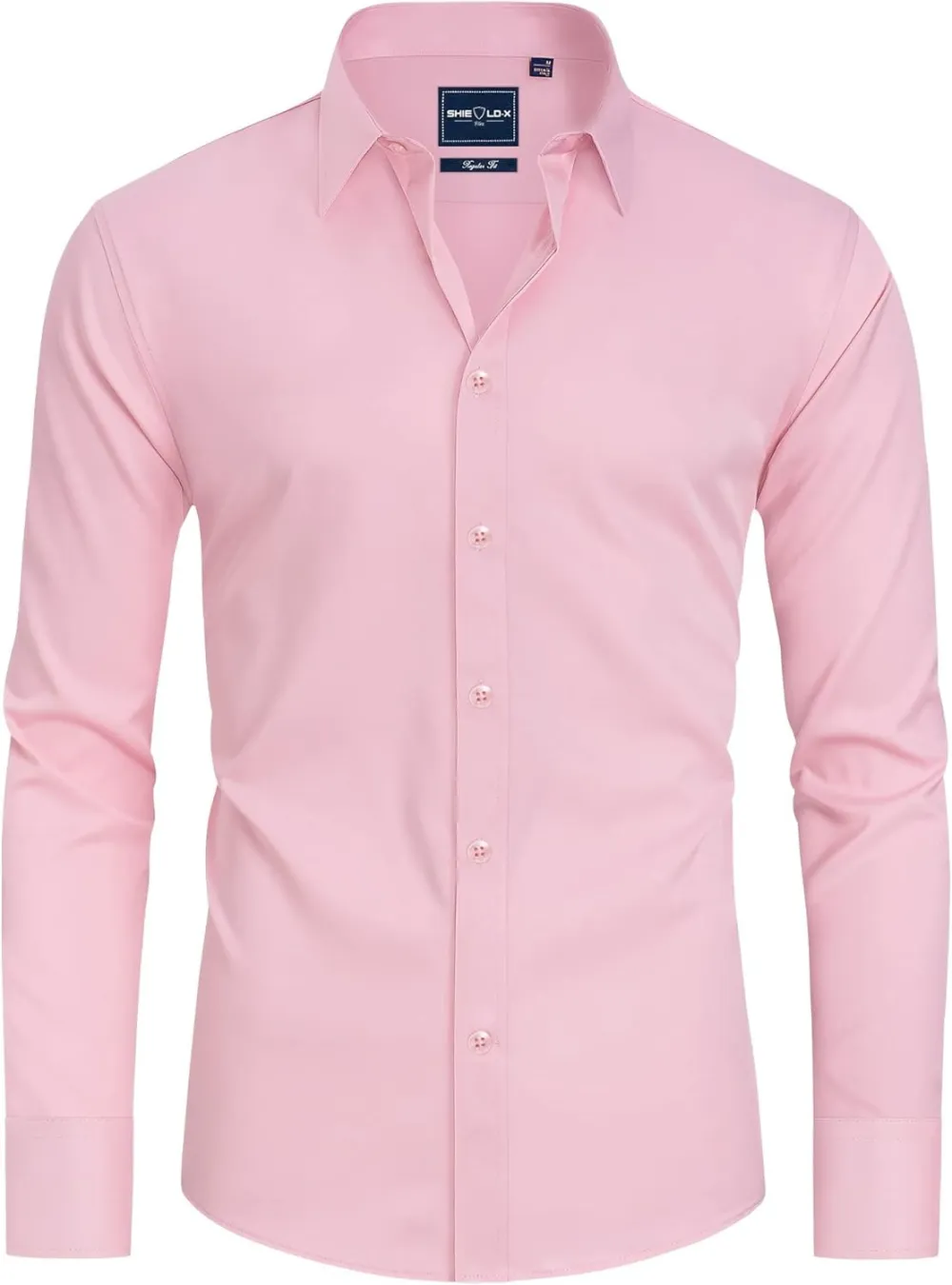 Stain Sheild Dress Shirts for Men Slim Fit Mens Dress Shirts Long Sleeve Button Down Shirt Men Shirts