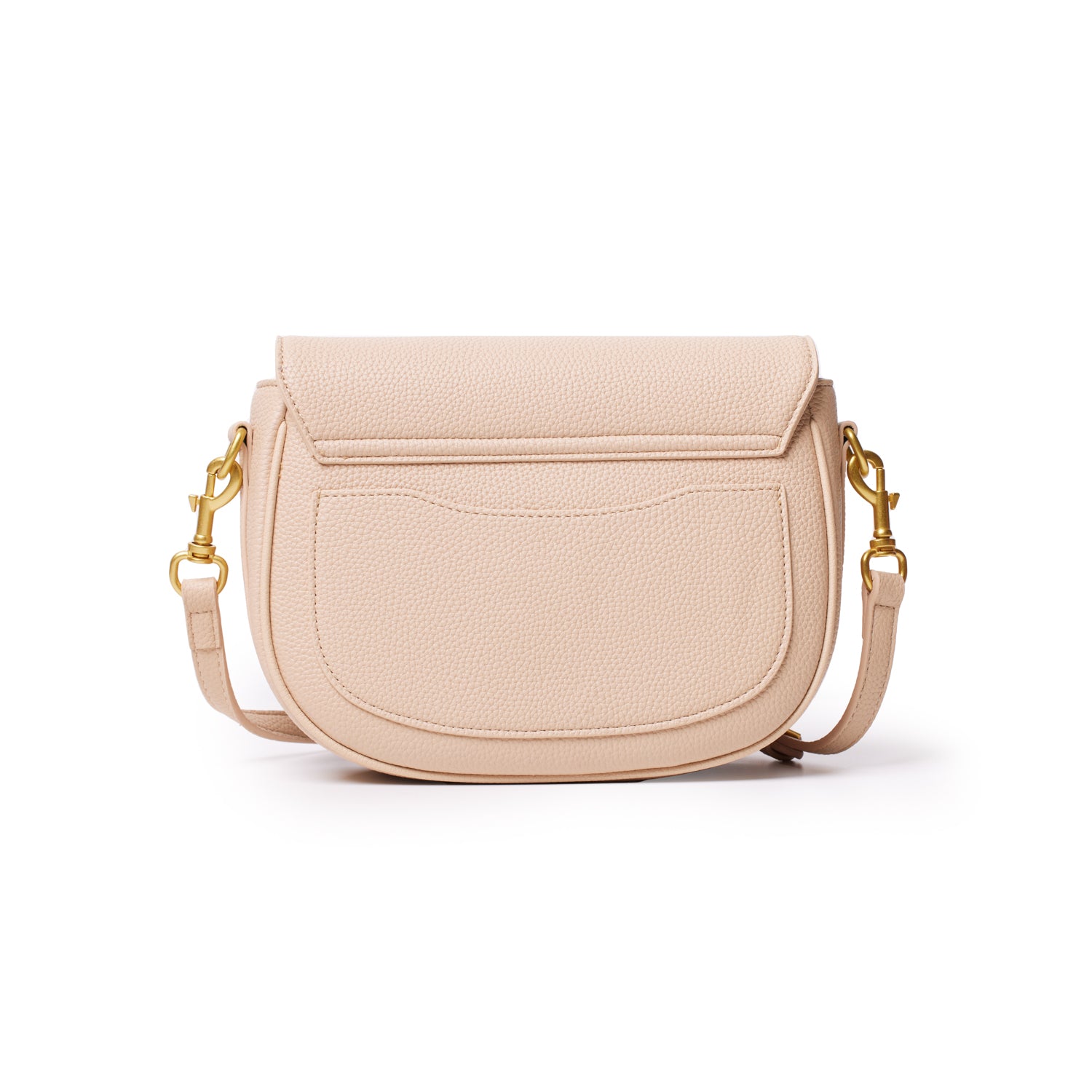 MEDIUM PEBBLE SHOULDER BAG - NUDE
