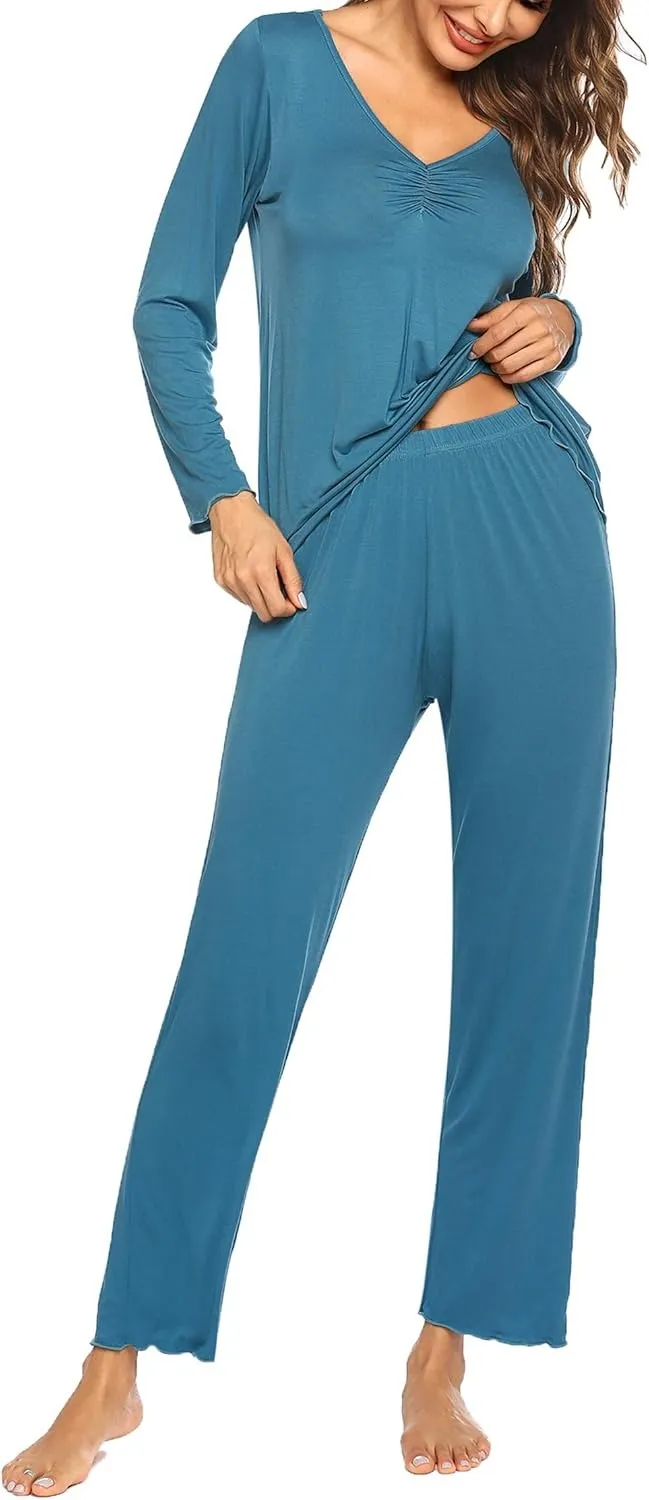 Womens Pajama Sets 2 Piece Lounge Set Fall Winter Pajamas