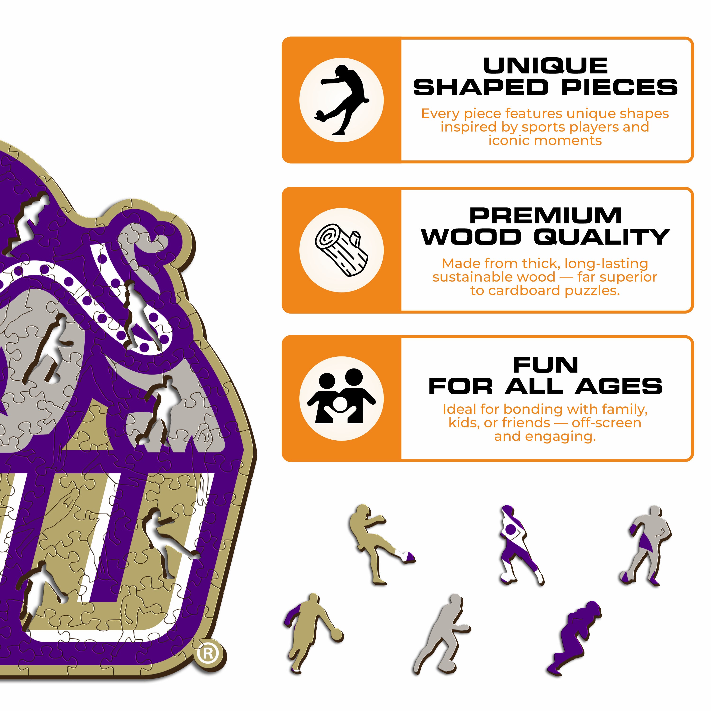 James Madison University Mascot - Wooden Puzzle