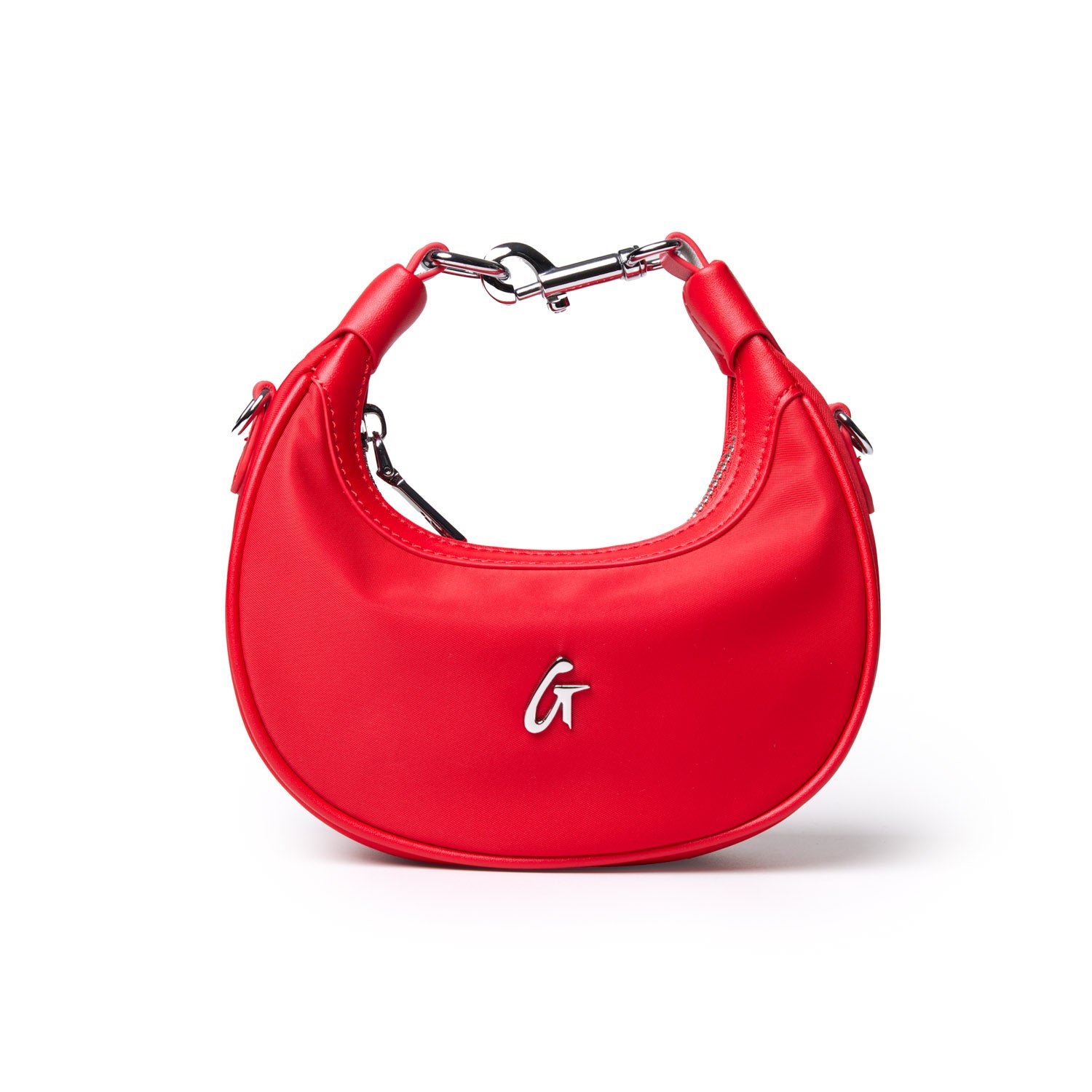 NANO NYLON HOBO BAG - RED
