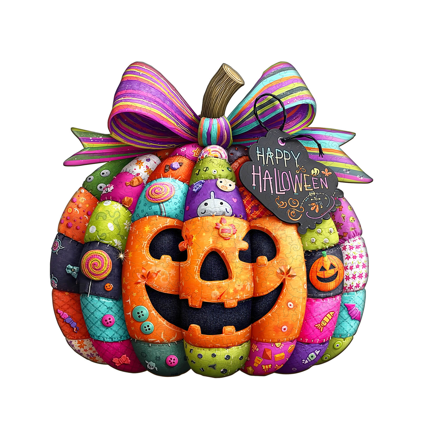 Halloween Pumpkin Gift Pack Wooden Jigsaw Puzzle