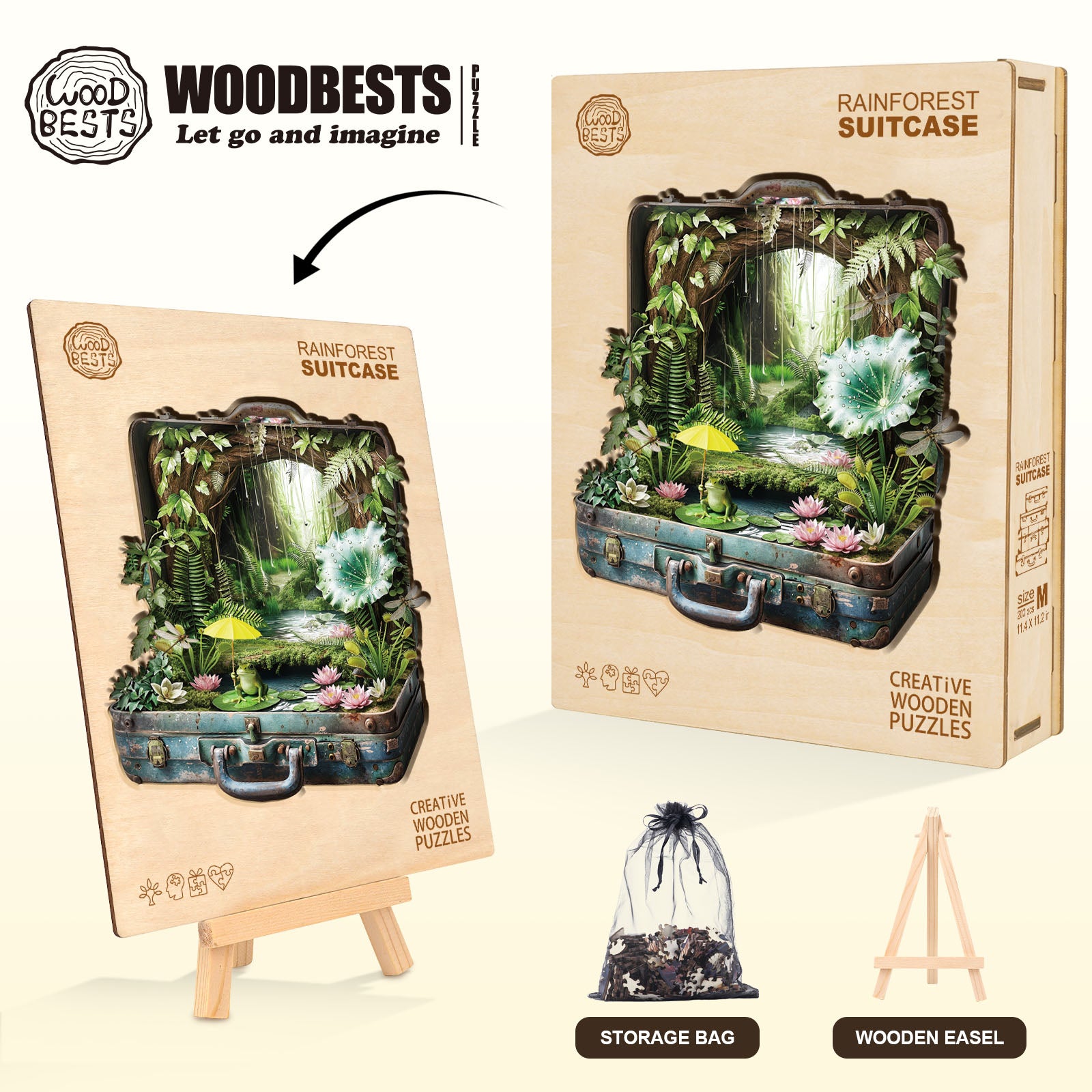 Rainforest Suitcase Wooden Jigsaw Puzzle