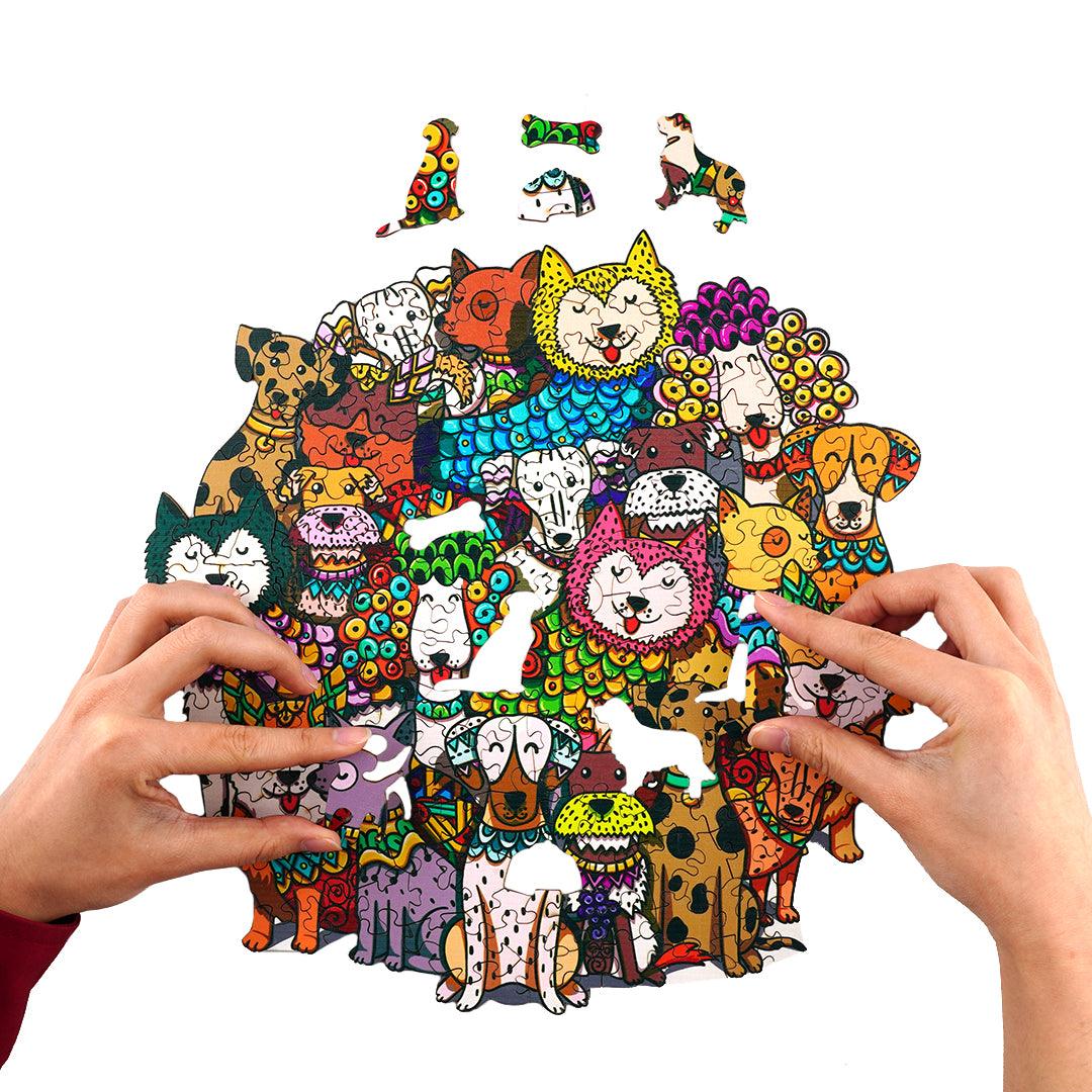 Rich Dog Wooden Jigsaw Puzzle