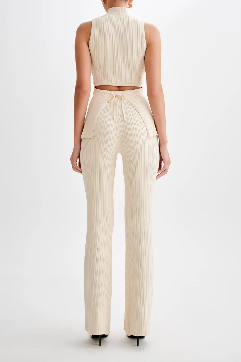 Straight Leg Rib Knit Pant