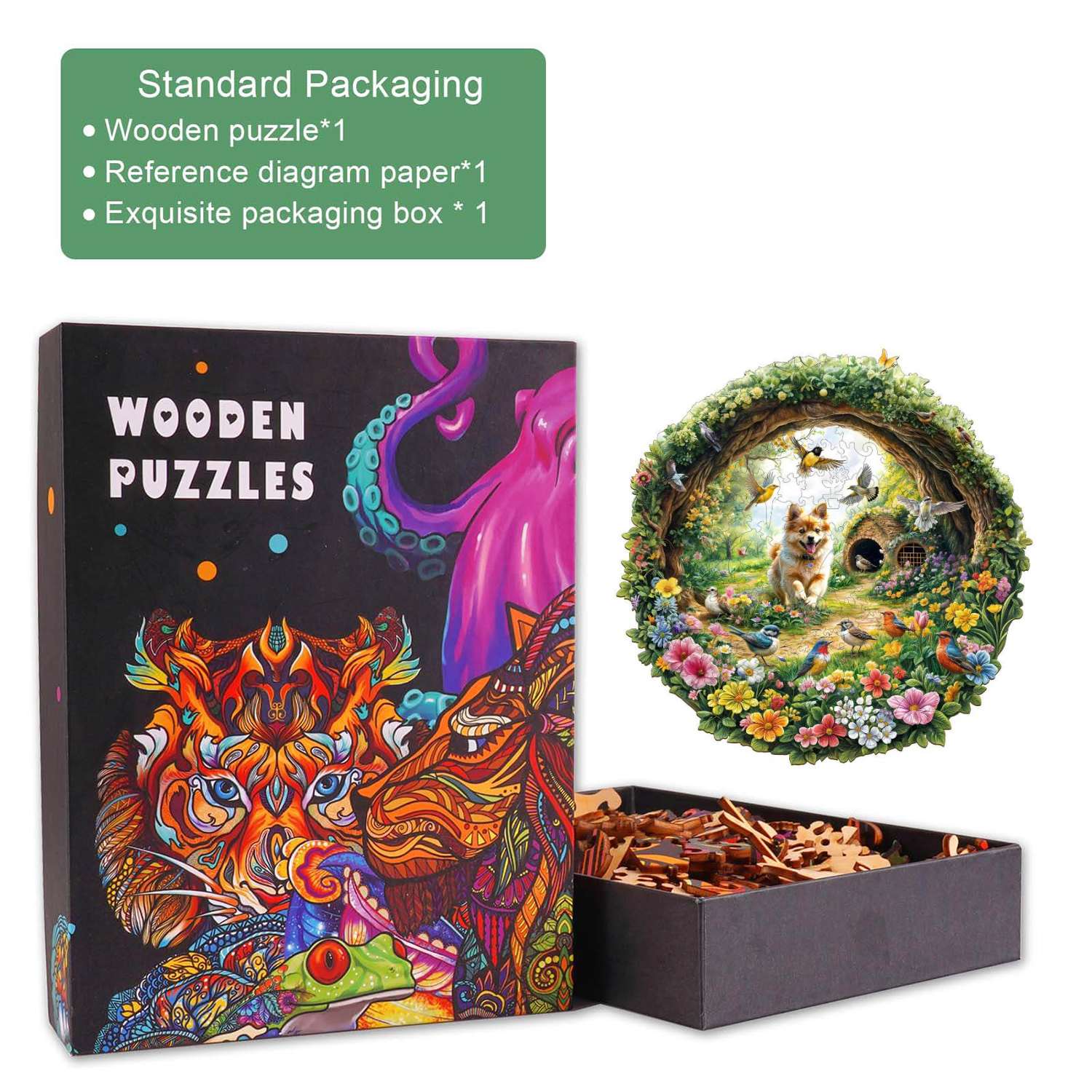 Spring Birds Wooden Jigsaw Puzzle