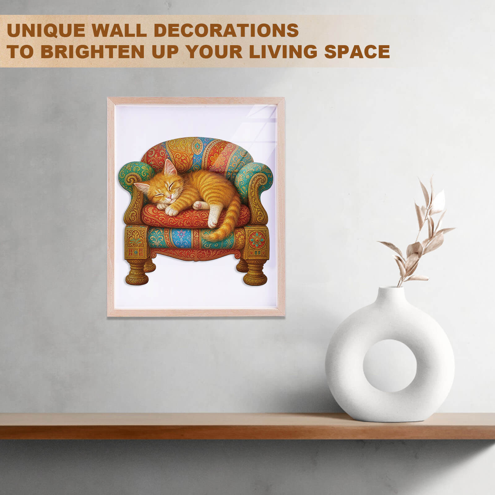 Kitten sofa Wooden Jigsaw Puzzle