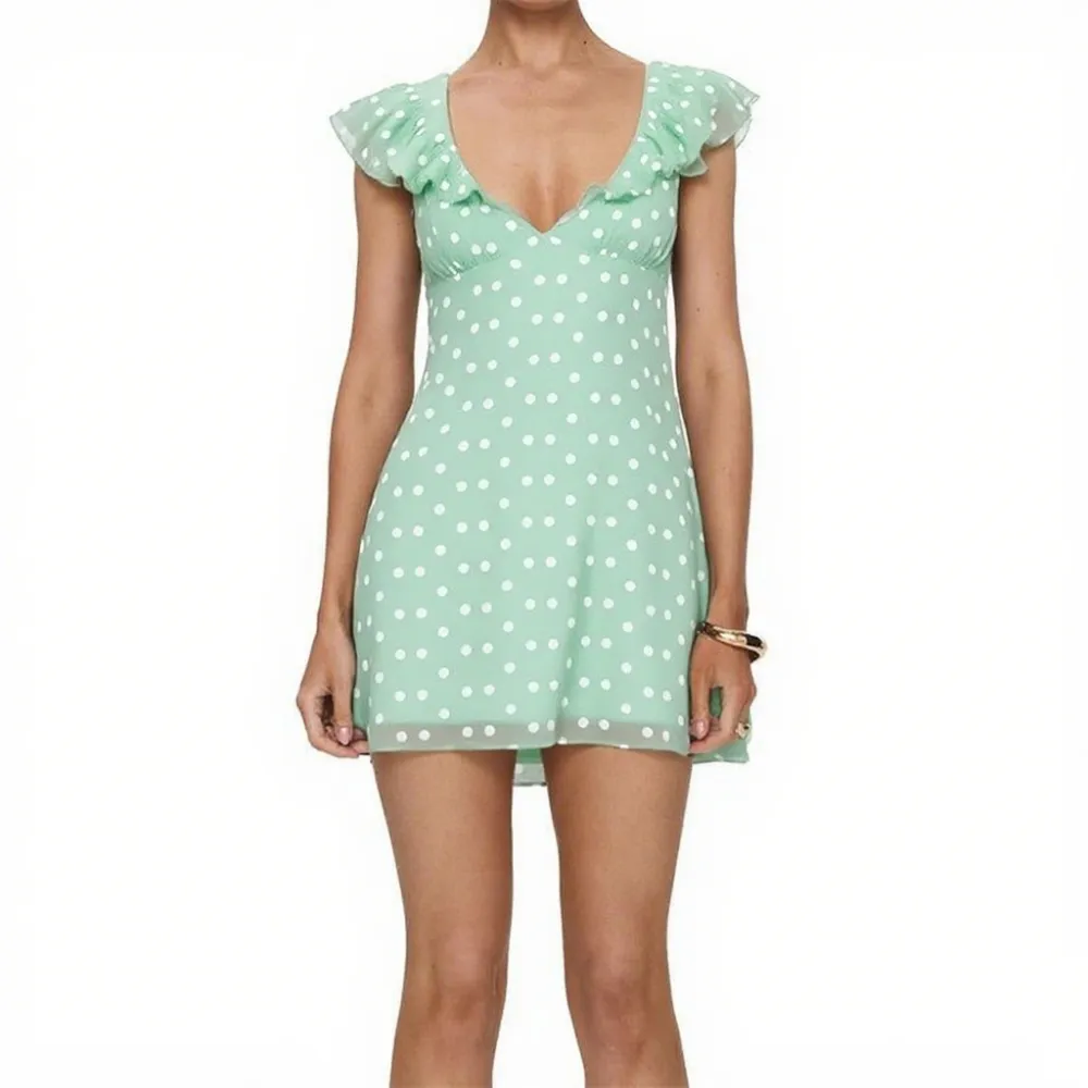 Women's Summer Classic Polka Dot Print Short-Sleeve Dress