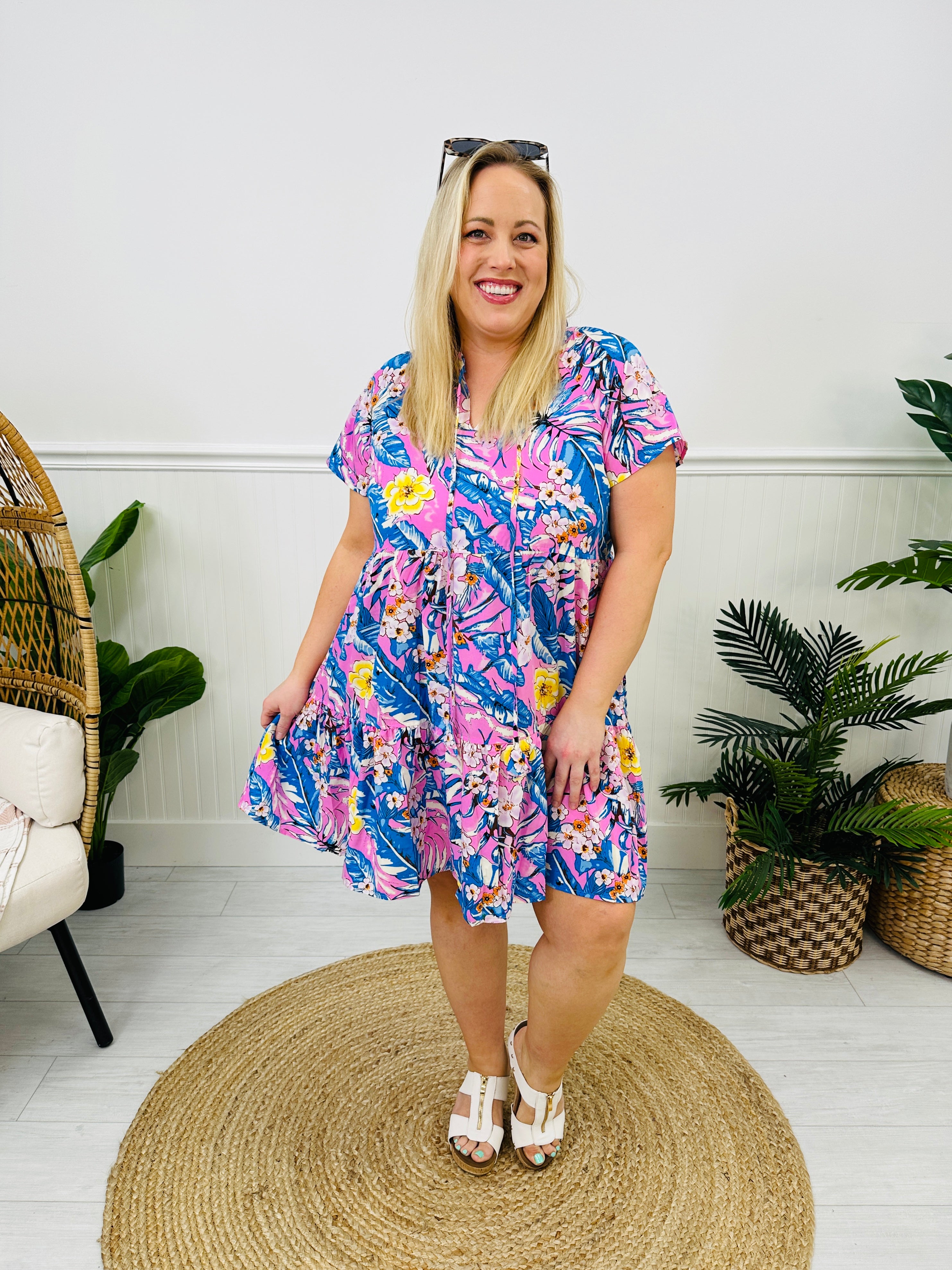 Bali Breeze Dress In Pink Combo