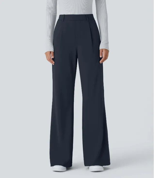 🔥 High-Waisted Flare Work Pants with Side Pockets 🔥