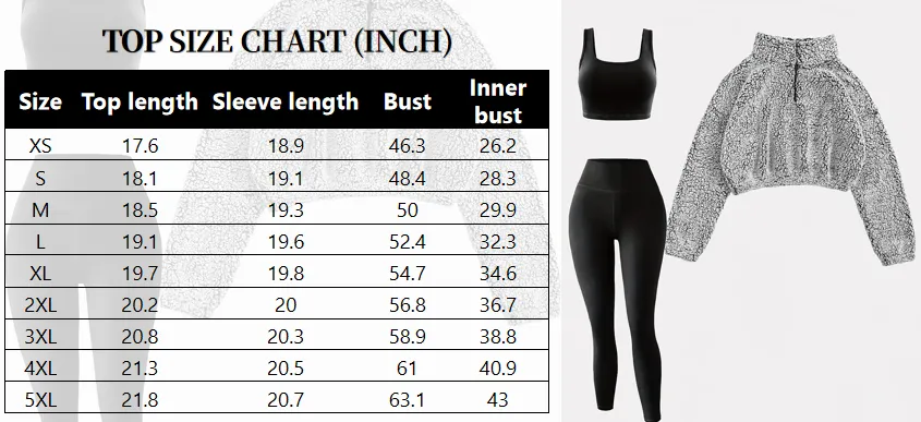 Women's Fleece Lined Sweatshirt Set