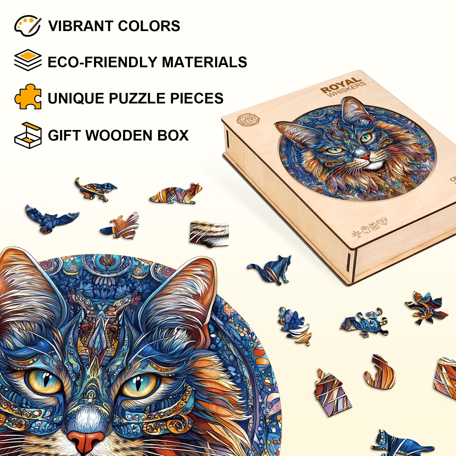 Royal Whiskers Wooden Jigsaw Puzzle