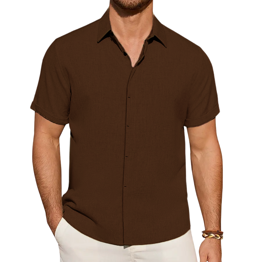 Men's Lightweight Linen Summer Button Shirt