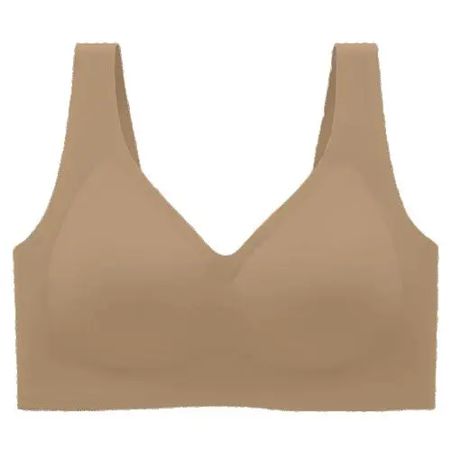 Women's Seamless Red Bra Wireless Soft Bralette