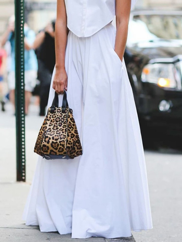 Cap Sleeve Loose Buttoned Solid Color Lapel Blouse Tops&Wide Legs Pants Bottoms Two Pieces Set