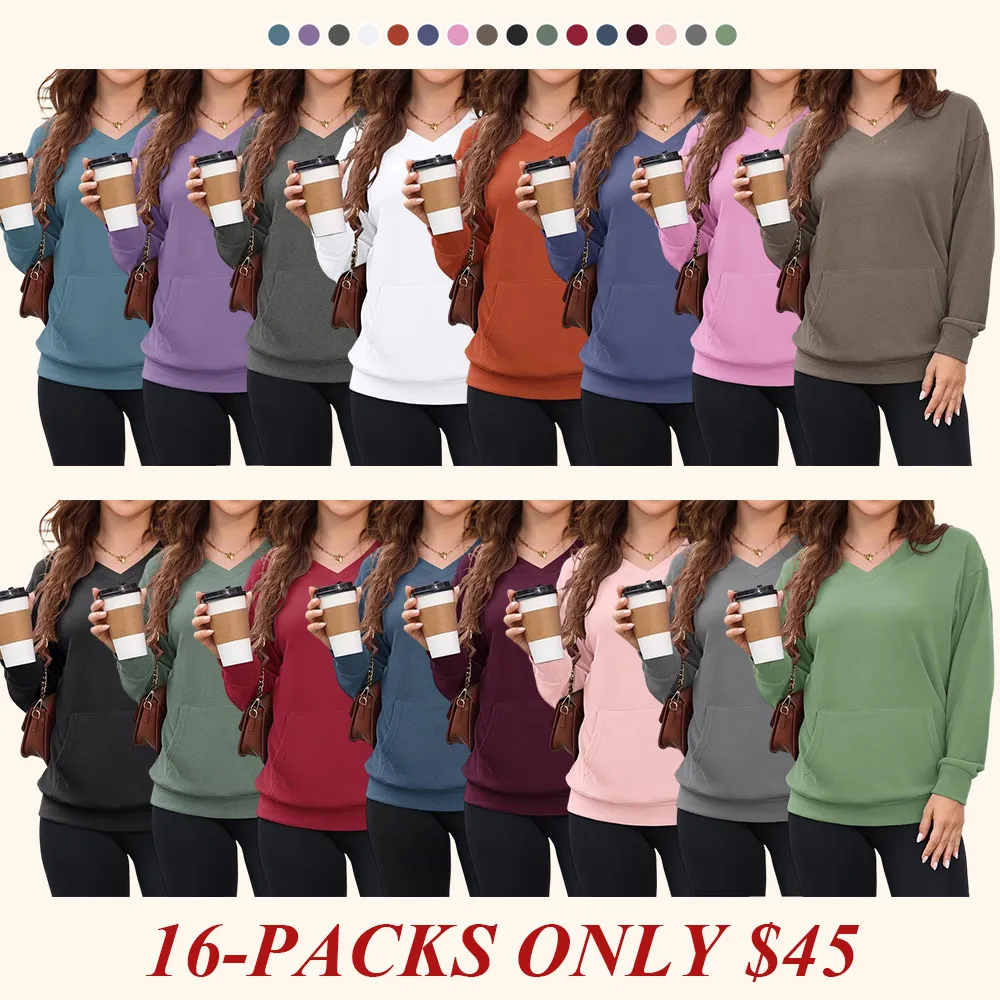 Women's Hoodless V-neck Sweatshirt
