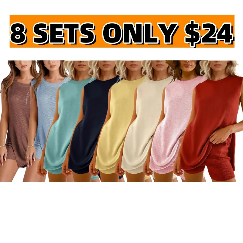 Women's 2 Piece Outfits Summer Knit