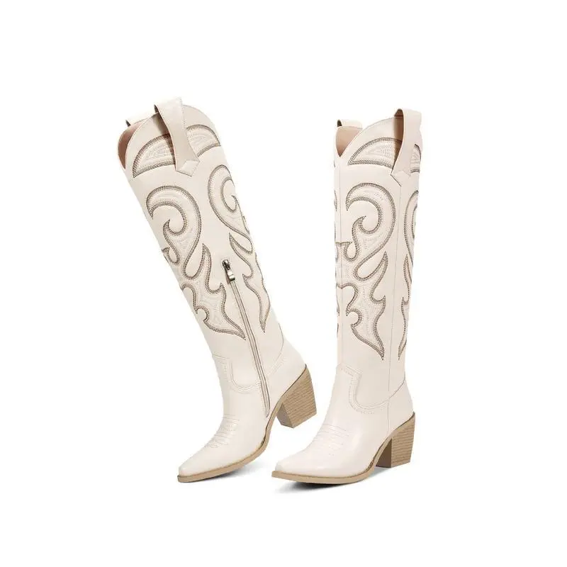 Knee High Cowboy Cowgirl Boots For Women