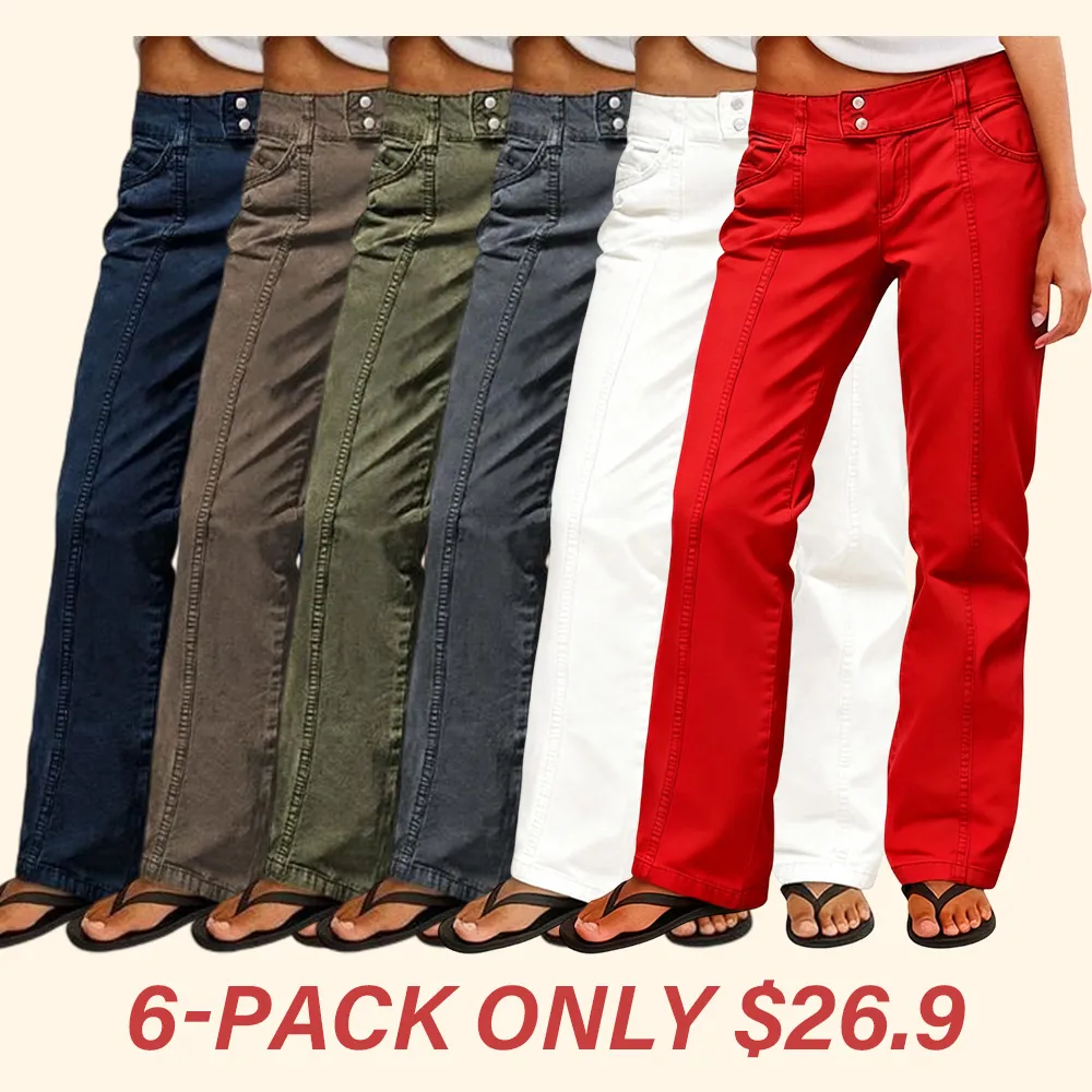 Women's mid-rise straight leg pants