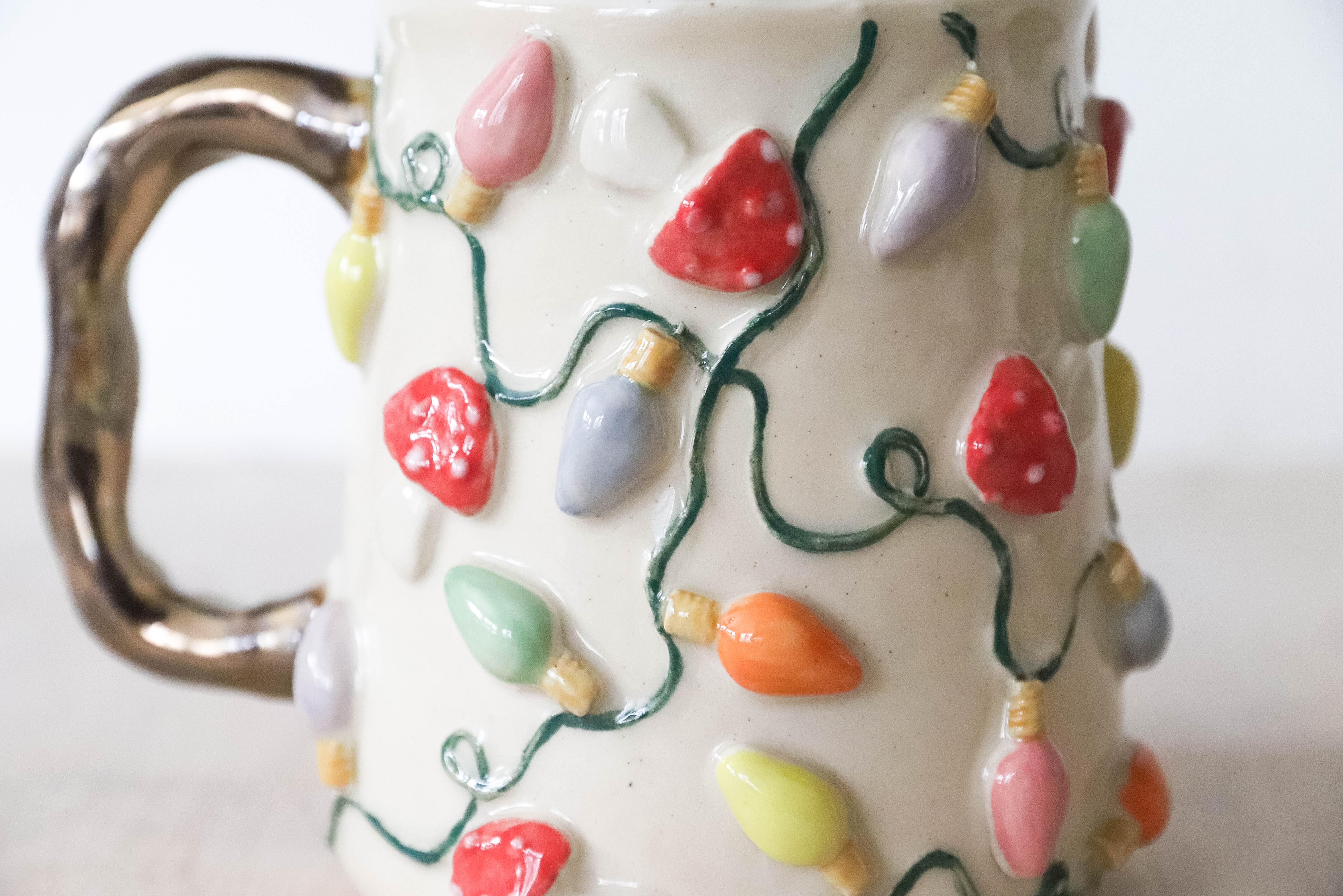 Toadstool Fairy Lights Stoneware Mug