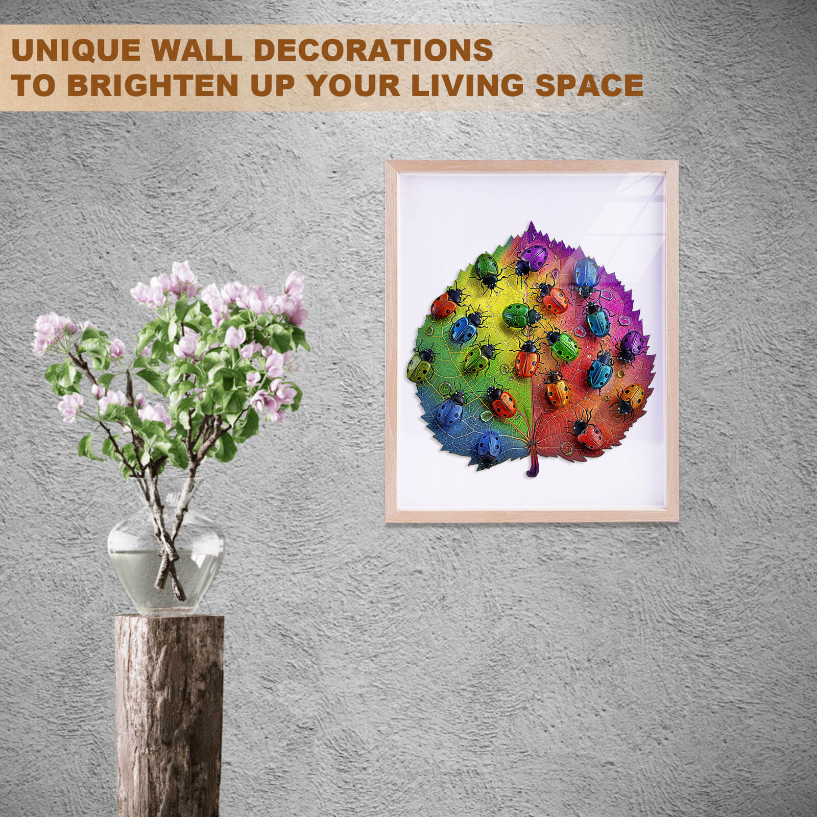 Colorful ladybug Wooden Jigsaw Puzzle