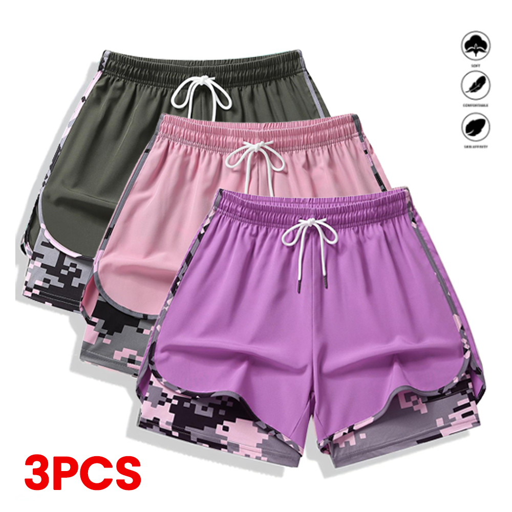 🔥6 SETS $24 Women’s Casual Athletic Shorts with Built-in Liner
