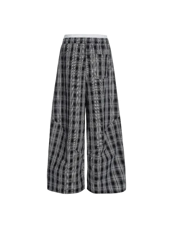 AELFRIC EDEN: BAGGY PLAID SWEATPANTS Clearance Sale