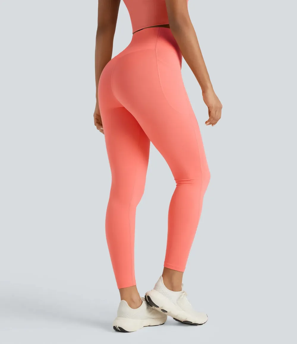 High Waisted Tummy Control Pocket Shaping Training Leggings
